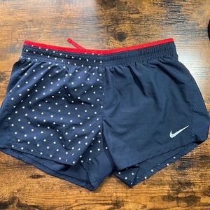 Nike Dry-Fit Women’s Red, White & Blue Patriotic Athletic Shorts Size Large